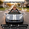 thumbnail image 3 of Xuanlur 12V Licensed Ford GT Kids Ride on Toy, 12V Battery Powered Electric Car w/Remote Control, 4-Wheel Suspension, 3 Speed, Battery Display, LED Lights, Ride on Car for Toddler 1-5 Years, Grey, 3 of 7