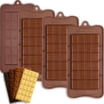 thumbnail image 1 of Moldes para barras de chocolate, paquete clásico de silicona, 4 unidades, kit para hacer barras de caramelo a presión, juego de moldes, proteínas y energía, regalos hechos a mano, 1 of 5