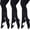 Black, variant on Womens Girls Solid Color Comfortable Convertible Ballet Tights 1-3 Pairs Pack