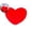 Red, variant on Faux Rabbit Fur Heart-Shaped Throw Pillow – 13x9.8in Ultra-Soft Decorative Cushion for Sofa, Bed & Bedroom – Plush Romantic Home Decor