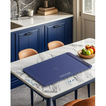 Food Warming Mat - Fast Heating Silicone Electric Warming Tray with 4 Level Temperature, Raised Feet Protects Table, Roll Up Buffet Hot Plates Heat Pad, Portable Food Warmer for Parties Home Travel