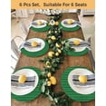 thumbnail image 4 of 15 Inch Round Placemats Set of 4, Retro Green Non Slip Heat Insulation PP Table Mats, Vintage Rustic Plants Trees Lines Pattern Washable Place Mats for Kitchen Dining Party Table Decor, 4 of 7