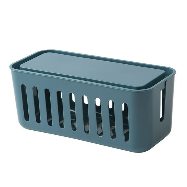 Power Power Strip Storage Box Hollow Heat Dissipation Simple 6 Charging Hole Cord Cable Container for Home