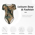 thumbnail image 4 of Balery Camouflage Rabbit Body de cuello redondo de manga corta para mujer Tops de manga corta Tops básicos-XX-Large, 4 of 7