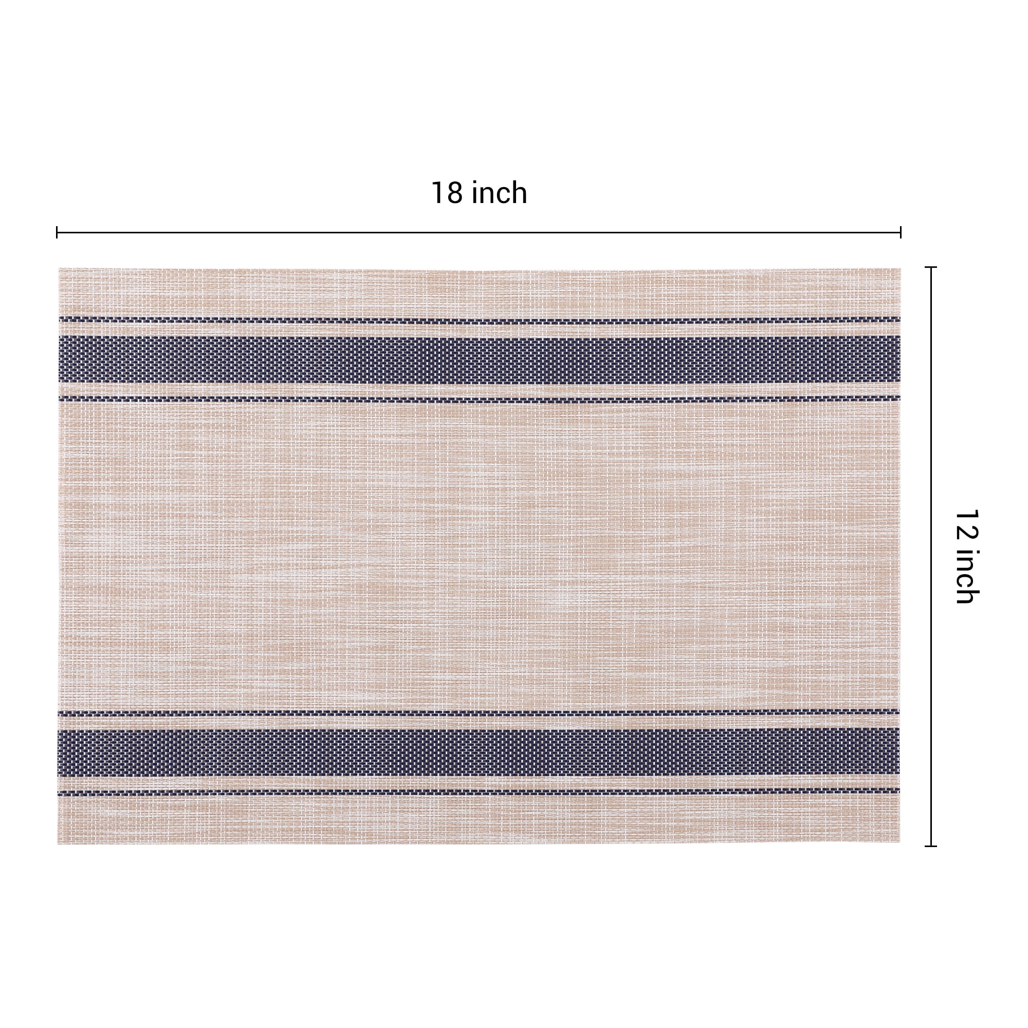 Unique Bargains Placemats Set of 6 Vinyl Placemats Blue