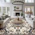 thumbnail image 3 of 6'x9' Area Rugs, Brown Blue Boho Indoor Outdoor Area Rug for Living Room Bedroom, Southwestern Geometric Ethnic Washable Bathroom Rugs Kitchen Floor Carpet Mats Home Decor Aesthetic, 3 of 8