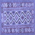 thumbnail image 1 of Ahgly Company Indoor Square Southwestern Blue Country Area Rugs, 8' Square, 1 of 4