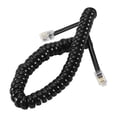 thumbnail image 3 of 9.3" Black RJ9 Telephone Phone Modem Coil Line Cord Cable, 3 of 5