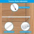 thumbnail image 3 of 5-section extendable curtain rod, 30-50 telescopic shower curtain rod adjustable extendable spring tension rods for DIY projects, assembly without, 3 of 5