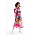 thumbnail image 3 of Apple Butter/Pink Oversized Plaid Shacket - Women's Casual Button-Down, 3 of 4