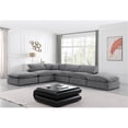 thumbnail image 2 of Meridian Furniture Comfy Grey Velvet 6-Pc. Modular Sectional, 2 of 9