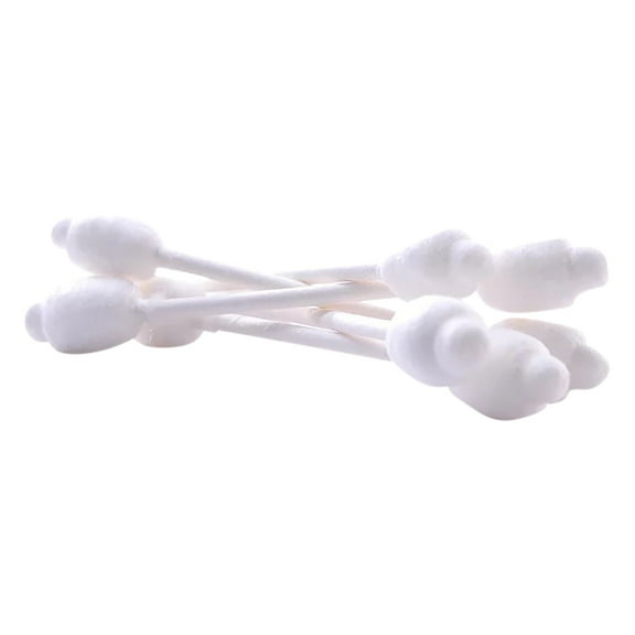DXOUPM 55ct Baby Cotton Swabs Safety Swabs for Kids or Babies Organic Cotton Gentle Baby Qtips Children Cotton Buds