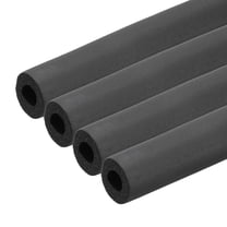 Uxcell 5/8" (16mm) ID x 1.3Ft x 0.35" Pipe Insulation Foam Tube, 4Pcs Pipe Cover Wrap Roll Bar Tubing for Handle Grip HVAC Air Conditioner Units, Black