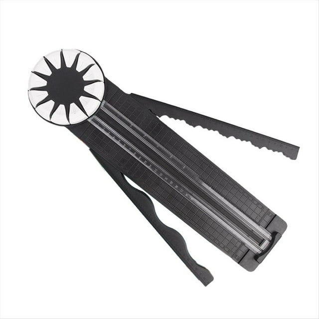 Herramienta de Corte Cortadora de Papel Giratoria 12 en 1 con 12 Cabezales de Corte Giratorios de 360°, Herramienta Cortadora de Papel Manual de Línea Recta DIY