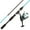 Turquoise, variant on Rad Sportz Beginner Spinning Fishing Rod & Reel Combo- 6? Fiberglass Pole