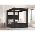 thumbnail image 2 of Best Master Furniture Borealis Starry Fabric Bed Frame (Eastern King/ Black), 2 of 7
