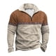 thumbnail image 1 of Blusa y camisa de manga larga con cuello vuelto para hombre, sudadera estilo western con estampado vintage y cremallera de un cuarto, jersey de manga larga con media cremallera y bolsillos, camisa de, 1 of 2