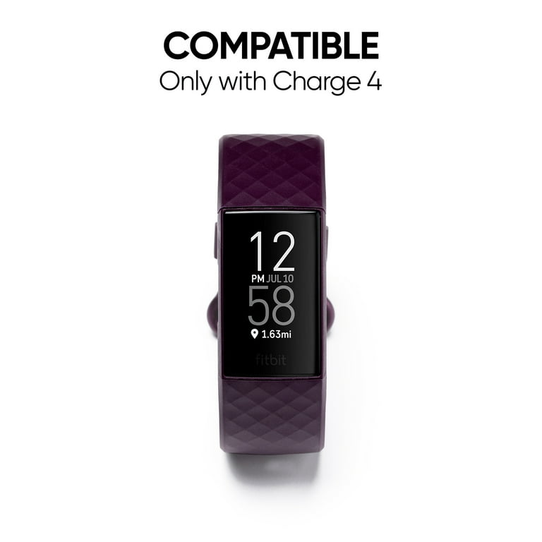 onn. Charge Cable for Fitbit Charge 4 3 to USB A Cable Black Walmart
