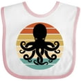 thumbnail image 3 of Inktastic Octopus Retro Vintage Sunset Boys or Girls Baby Bib, 3 of 4