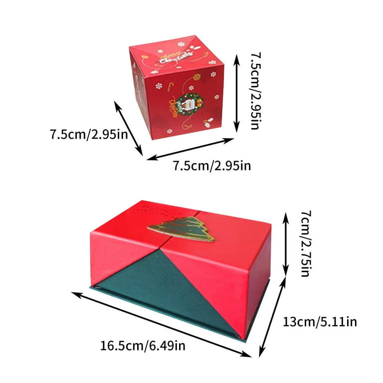Christmas Surprise Gift Box Explosion for Money, Unique Folding Bouncing  Red Envelope Gift Box with Confetti, Cash Explosion Luxury Gift Box for