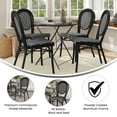 thumbnail image 4 of Flash Furniture Lourdes Indoor/Outdoor French Bistro Stacking Chair Black/White 4/Pack, 4 of 14