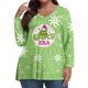 thumbnail image 3 of Camisetas navideñas del Grinch: pijamas a juego para mujer, tallas grandes, camisetas de manga larga con estampado y cuello en V, ropa informal, camisetas, pijamas navideños a juego para la familia,, 3 of 6