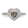thumbnail image 4 of White Sterling Silver Ring Band Themed Diamond Champagne, 4 of 6