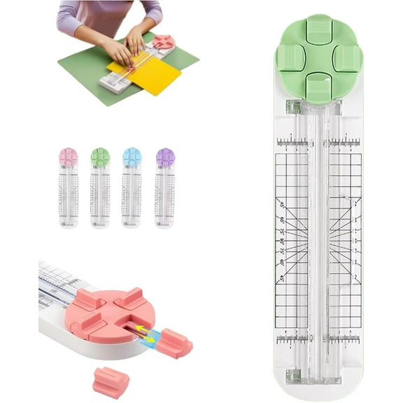 4-in-1 Multi-Function Paper Trimmer, 4 in 1 Paper Cutter, Bidirectional Papers Cutter, for A4/Photo/Card, for Daily Manual and Office Use