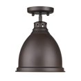 thumbnail image 2 of Duncan Flush Mount in Rubbed Bronze with a Rubbed Bronze Shade, 2 of 3