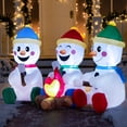 thumbnail image 4 of Muñeco de nieve inflable navideño Joiedomi de 1,8 m con fogata y LE, 4 of 9