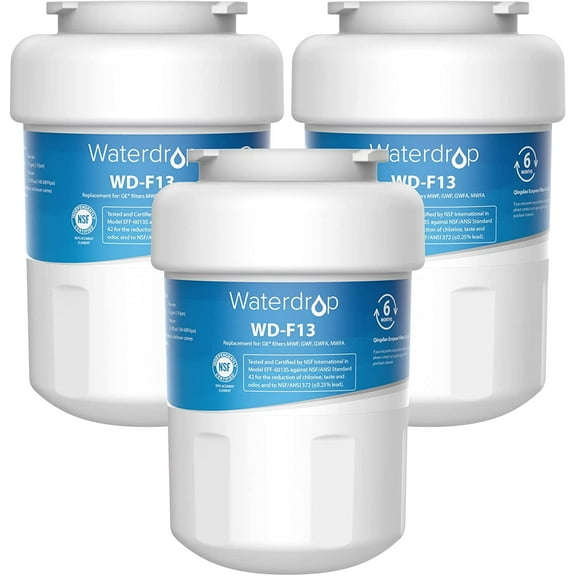 Waterdrop MWF Refrigerator Water Filter, Replacement for GE® SmartWater MWF, MWFINT, MWFP, MWFA