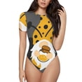 thumbnail image 2 of Picia Bee Gnome With Sunflower Womens One Piece Swimsuits Modest Tummy Control Bathing Suits Lace Up Slimming Swim Suit-Large, 2 of 9
