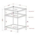 thumbnail image 5 of Furniture of America Table d'Appoint à 2 Tablettes avec Dessus en Verre, Rouge, 5 of 5