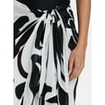 thumbnail image 4 of Time and Tru Women's Printed Pareo, One Size, Abstract Floral Winter White, 4 of 5