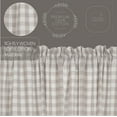 thumbnail image 5 of VHC Brands Annie Buffalo Check Curtain Prairie Panels, Gray, 63x36x18, Set of 2, 5 of 8