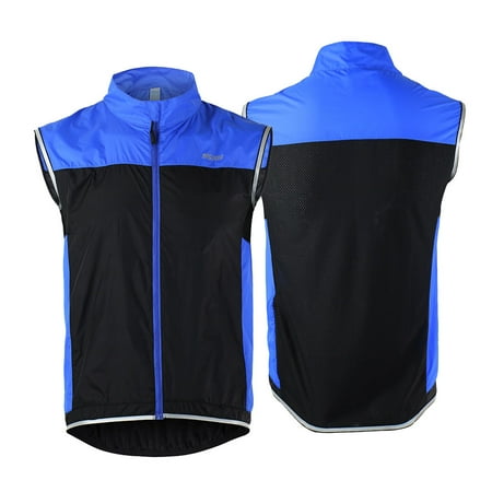ARSUXEO Men's Ultrathin Lightweight Sleeveless Coat Jacket Running Cycling Bicycle Vest (Best Windproof Cycling Jacket)