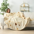 thumbnail image 4 of PAVILIA Burrito Tortilla Blanket, Double Sided Taco Flour Wrap Novelty Throw for Adult Kid Teen, Realistic Food Blanket, Funny Gag Gift for Birthday, Beige Flour 70in, 4 of 9