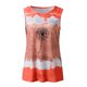 thumbnail image 3 of Playeras,Blusas y Tops,Ropa para Mujer Workout Tank Tops Mujer casual para mujer Cuello redondo Tie Dye Tank Diente de león Impresión Sin mangas Chaleco Camiseta Blusa Tops (Wine, S), 3 of 4