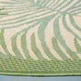 thumbnail image 3 of Safavieh Courtyard Martin Botanical Indoor/Outdoor Area Rug, Cream/Green, 6'7" x 6'7" Round, 3 of 8