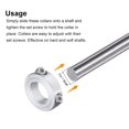 thumbnail image 4 of 2 Pack Double Split Clamp-On Shaft Collar 1" Bore Two-Piece Clamping Collar, 1-3/4" OD, 1/2" Thick, Aluminum, 4 of 6