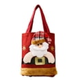 thumbnail image 5 of Dserhfy Christmas Gift Handbag Portable Handle Cartoon 3D Santa Snowman Elk Bear Heavy Duty Cloth Reusable Grocery Treat Candy Party Favor Present Bag, 5 of 8