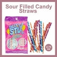 thumbnail image 2 of Sour Filled Candy Straws 2.75oz Tropical Punch Orange Cherry Grape Flavor for Easter Spring Holiday Birthday Party Favor Basket Stuffers Sweet Snack Treats Goodie Bag Fillers Gift Supplies, 4 Pack, 2 of 7
