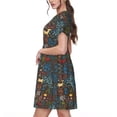 thumbnail image 2 of Disketp Deers In The Forest 1 para Vestido de Manga Corta para Mujeres, Vestidos de Verano para Mujeres, Casual y Holgado para la Playa, 2 of 6