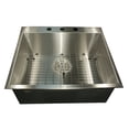 thumbnail image 3 of ZR2522-16 - 25 Inch Pro Series Small Rectangle Single Bowl Self Rimming Zero Radius Stainless Steel Drop In Kitchen Sink (3 Hole), 16 Gauge, 3 of 10