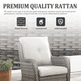 thumbnail image 5 of POCASSY Outdoor Wicker Rattan Swivel Rocking Patio Club Accent Chairs with Cushions, 5 of 10