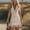 Beige, variant on Morttic Sexy Sleeveless Fringe Dress for Women – Deep V-Neck Solid Color Faux Leather Bodycon Mini Dress with Zip Up Beige,M
