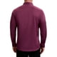thumbnail image 3 of Camisas de vestir formales de color sólido de manga larga con cuello de punta para hombres INSPIRE CHIC color burdeos L, 3 of 6