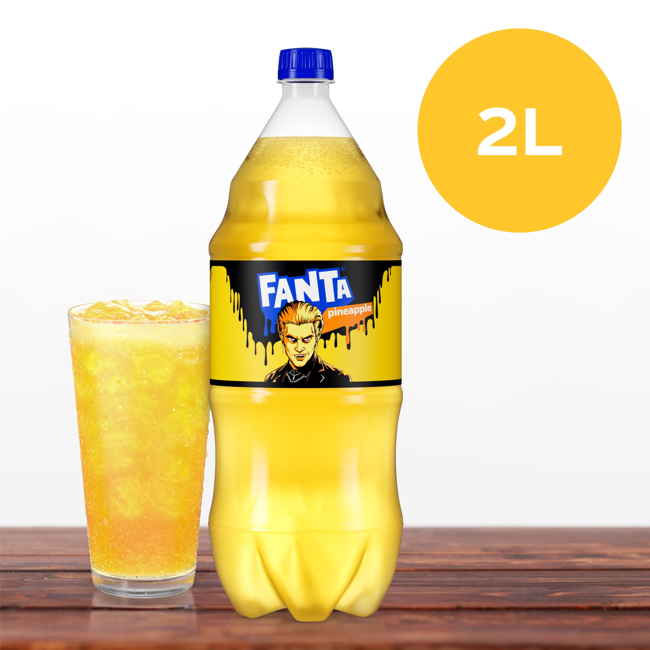 アート・デザイン・音楽 Grande Fanta (v. 2) Fanta Pineapple 2 Liter Bottle, Delicious Fruit Soda Pop Beverage