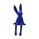 thumbnail image 3 of Figura de conejo sentado, adorno animal, moda, portátil, regalo creativo, decorativo Azul, 3 of 9