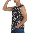 thumbnail image 3 of Fotbe Men's Snake And Floral1 Print Men's Sleeveless Muscle Tank Tops Casual T-Shirts for Gym Workout Beach-X-Large, 3 of 8